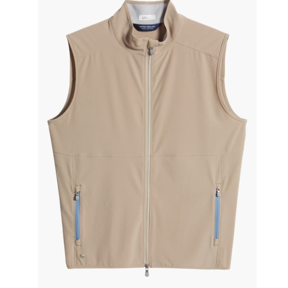 NWT Peter Millar Men’s Crown Crafted Flex Adapt Performance Golf Vest XXL Jute - Picture 2 of 15